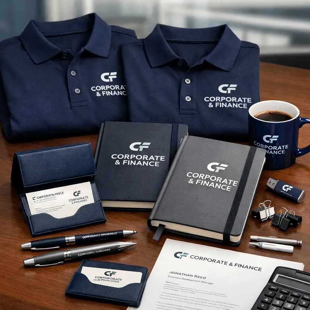 Corporate branded merchandise set