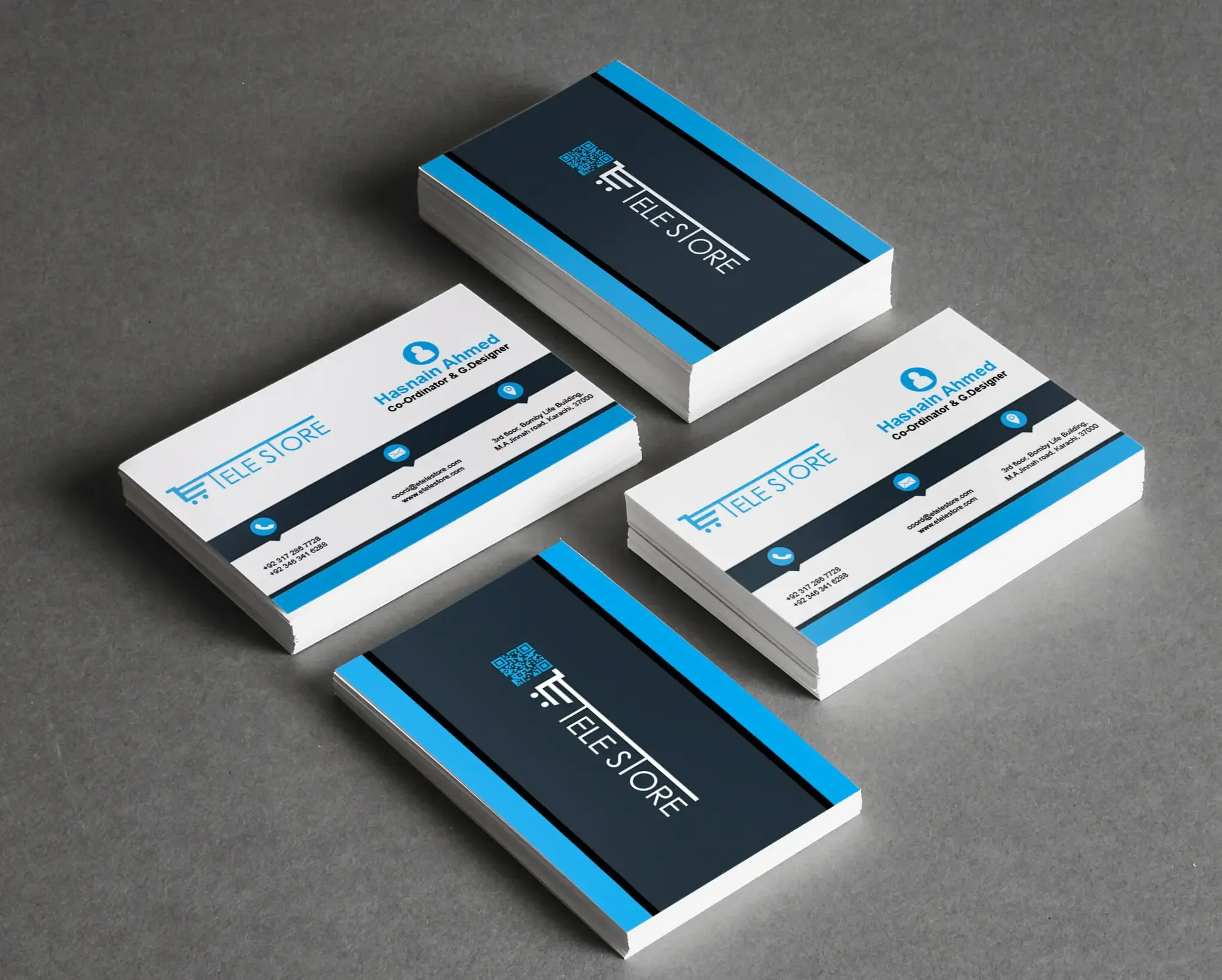 Printed business cards