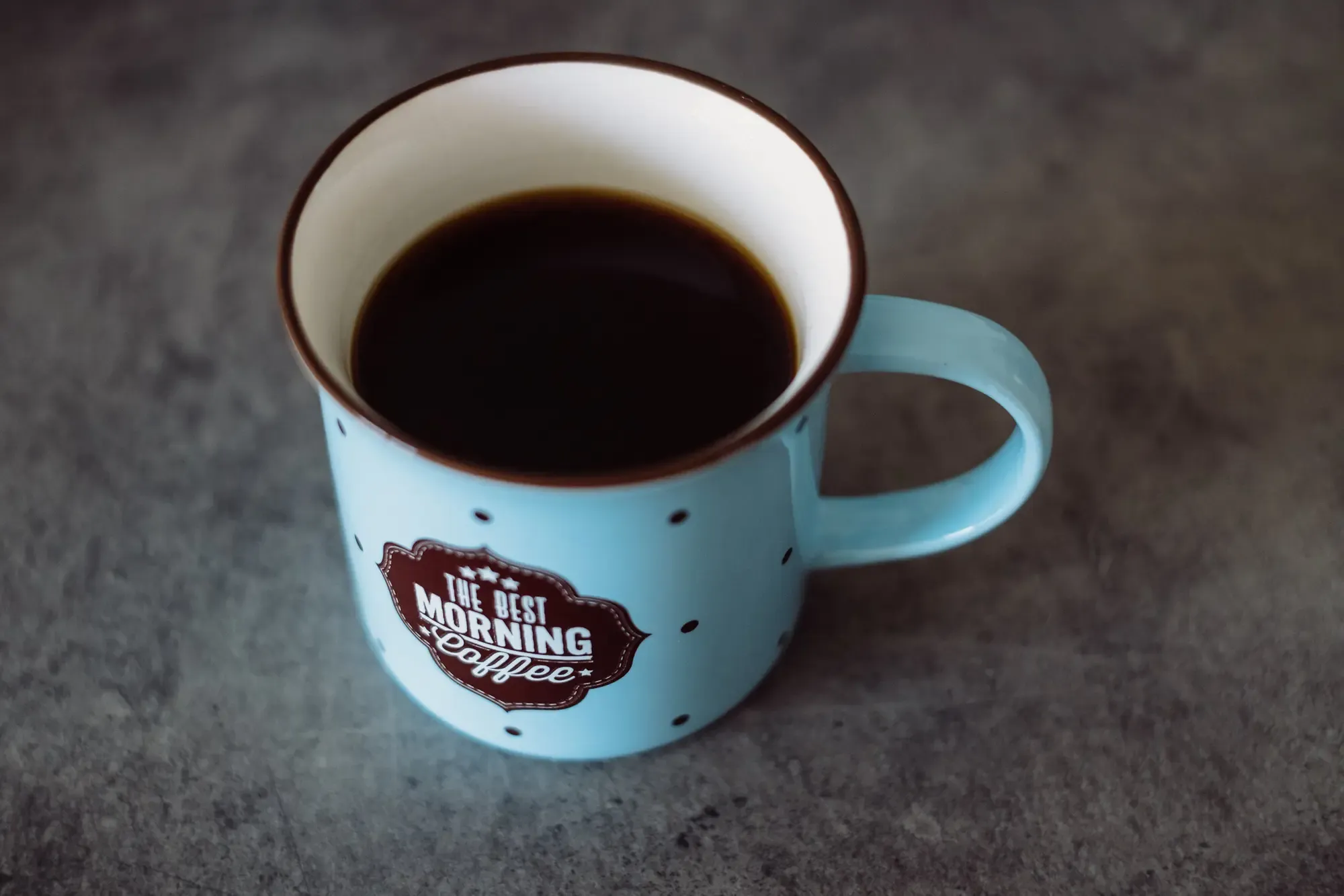Printed enamel coffee mug